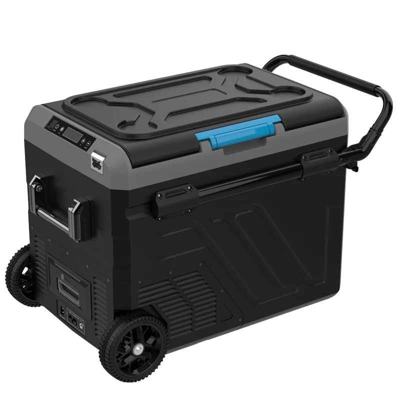 China wholesale 50L Daul zone portable compressor 12 volt freezer box car camping fridge 12v fridge compressor electric cooler