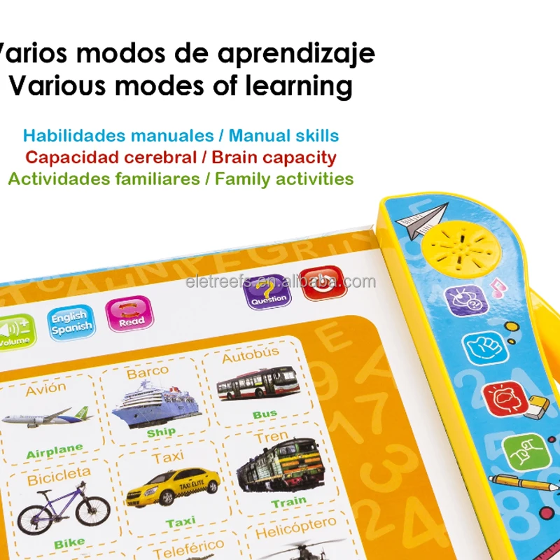 Juguete Educativo Libro De Estudio Educativo Para Bebes Ebook For Children With Sounds In Spanish