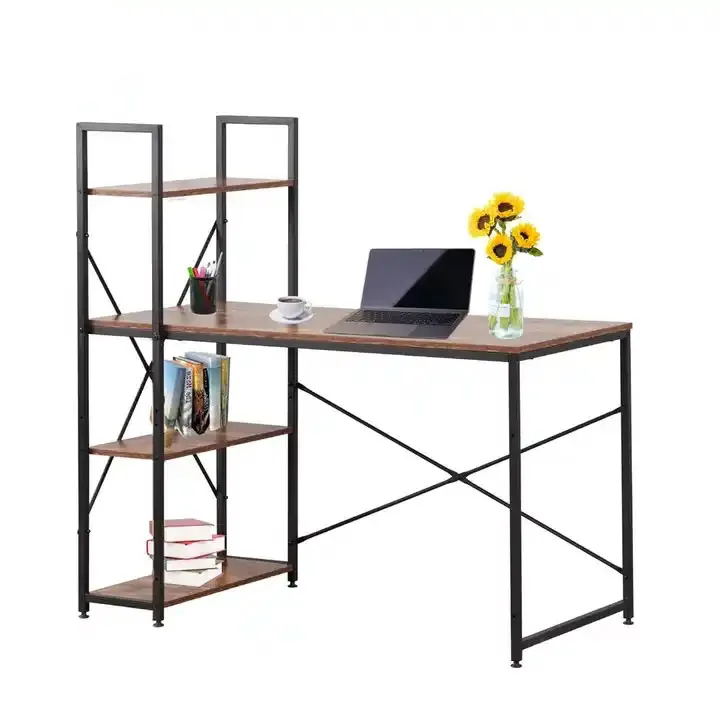 AILICHEN Simple computer desktop desk, home minimalist integrated desk bookshelf