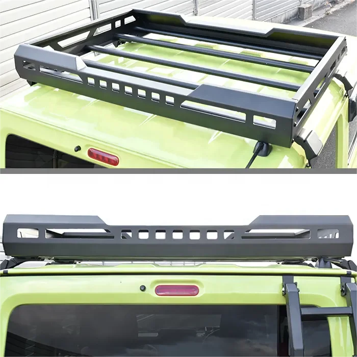 jimny accessories Aluminum Cargo Roof Rack with LED lights for Suzuki jimny JB74 3/5 door 2018-2024