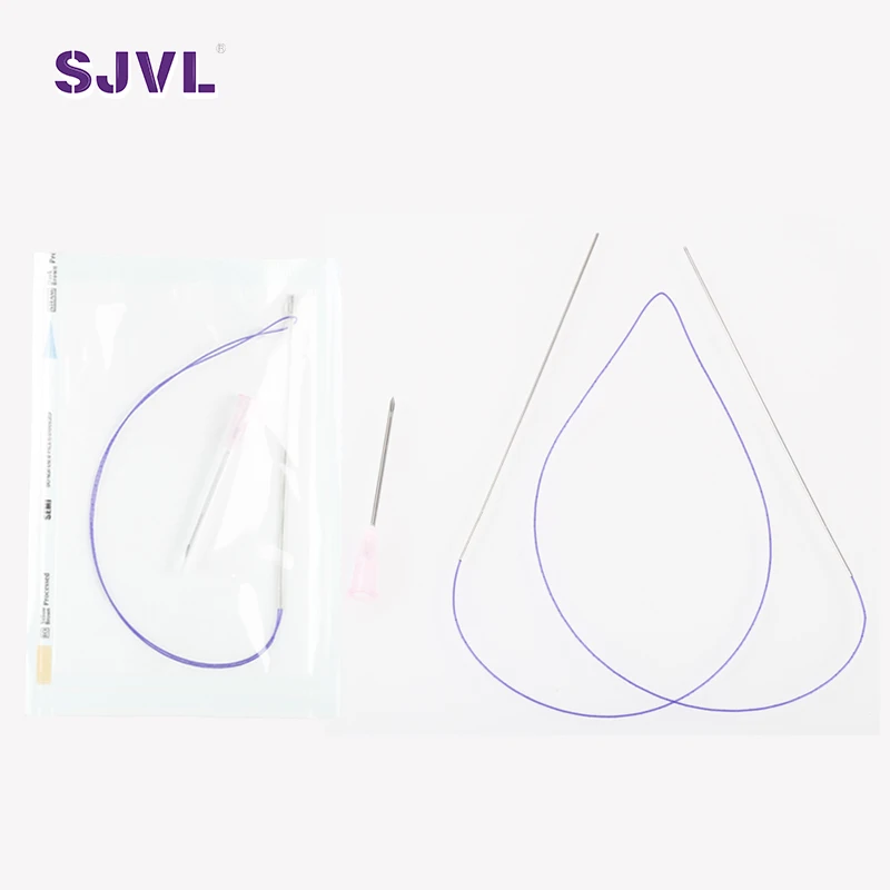 
Double needles 20G 100mm blunt needle PDO thread for raising eyebrows 