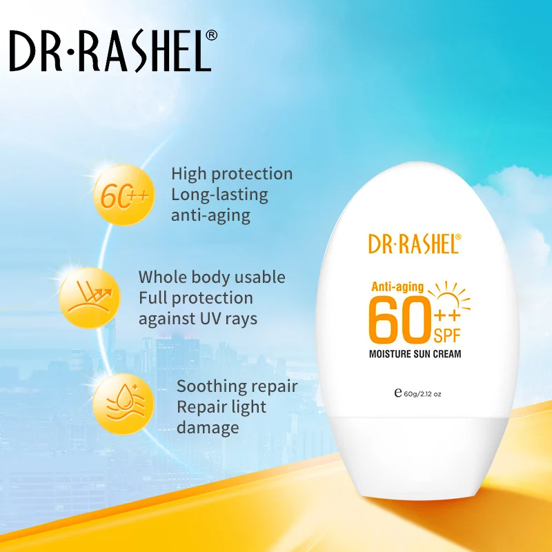 Dr Rashel Sunscreen Products Water And Sweat-resistant Spf 60 Sunscreen tanning 60g Advanced UVA /UVB Protection Sunscreen