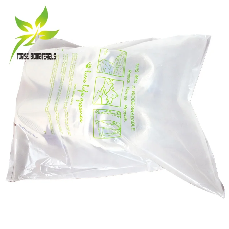Wholesale 100% biodegradable and compostable corn starch plastic self adhesive bags