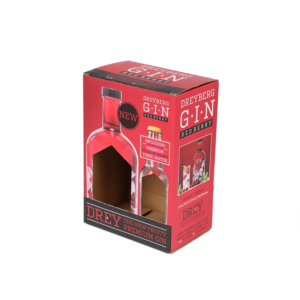 Four Folding 4 Pack Bottles Wine Beer Paper Carriers with Glossy Vanished