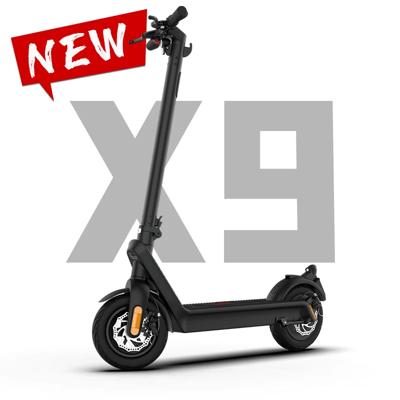 X9 Scooter 10 Inch Big Motor Power 36V 1000W 40km/h 120km  Lithium Battery Mileage  Portable Electric Scooter