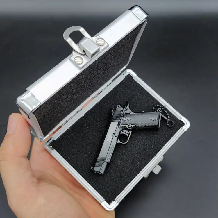 Model Toy Gun Special Mini Aluminum Case Portable Small Tools Box Metal Suitcase For Hardware Tool For Mechanics Spare Part Box