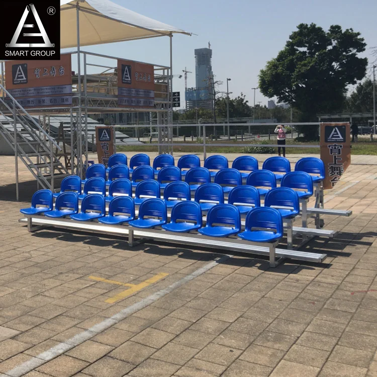 4 Rows Aluminum Bleacher Seats Portable Bleacher Chair Stadium Seats For Bleachers