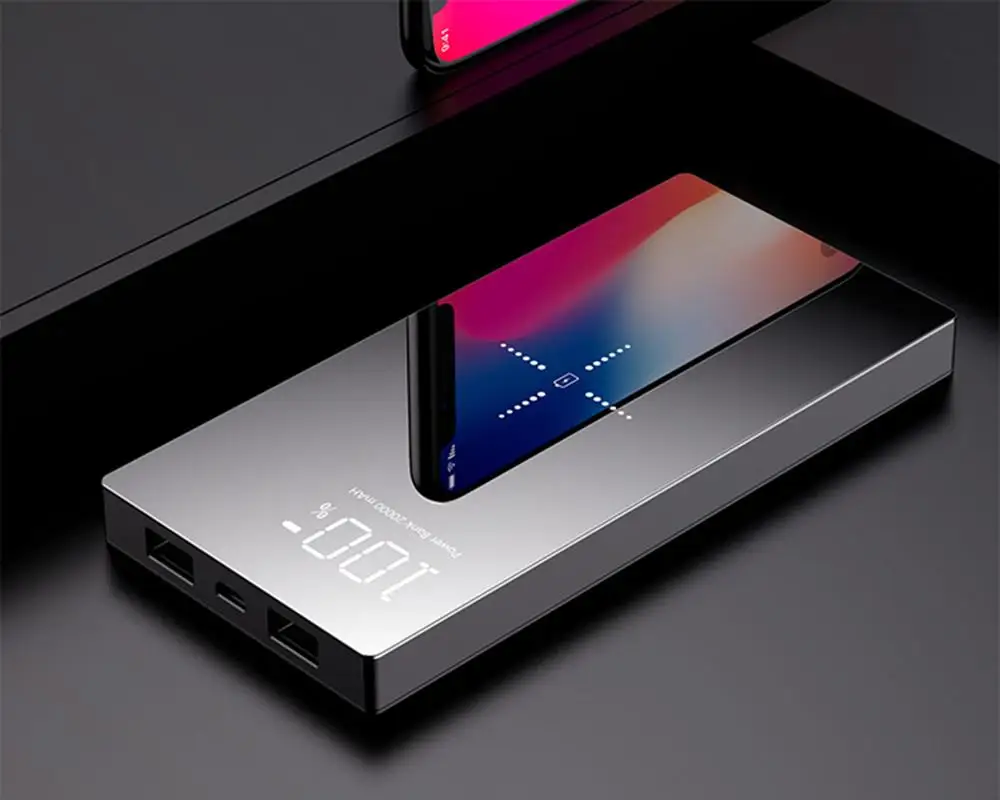 
New Premium Wireless Charger 20000mah Universal Portable Power Bank 20000 Mah Qi Wireless Powerbank 