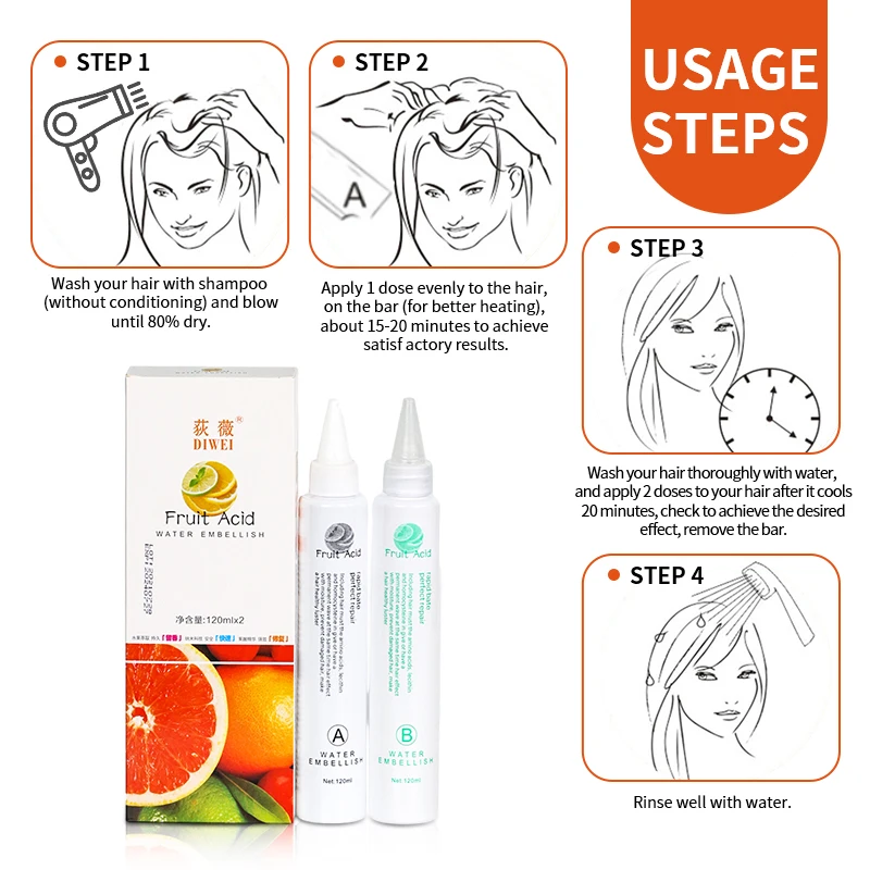 Free Sample Curl Hair Perm Cream For Black Woman Brand Oem Perm Agent Fruity ACID