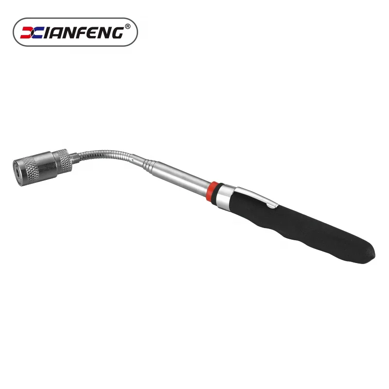 LED Flexible Telescoping Magnet Stick  8Lb  telescoping magnetic pickup tool lighted retrieving tools with clip XIANFENG