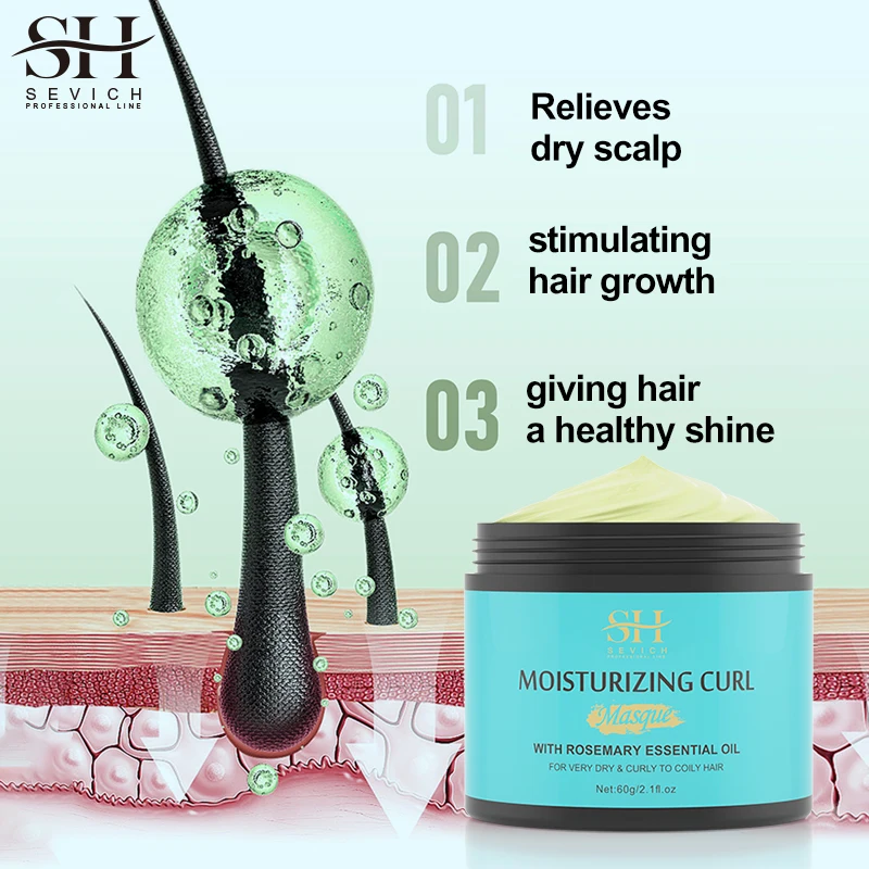 Wholesale Nourishing Rosemary Hair Mask Hair Care Moisturizing Collagen Curly Mask For Deep Conditioner