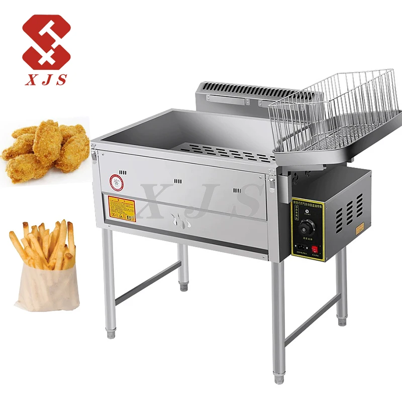 40l stainless steel 1 tank 2basket gas fryer oil less double deep fryer commercial gas deep fryer with propane