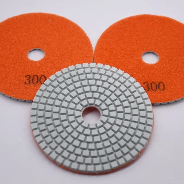 Diamond Polishing Pads for Angle Grinder, 4 inch Wet/Dry 8 Piece Set Granite Stone Concrete Countertops Marble