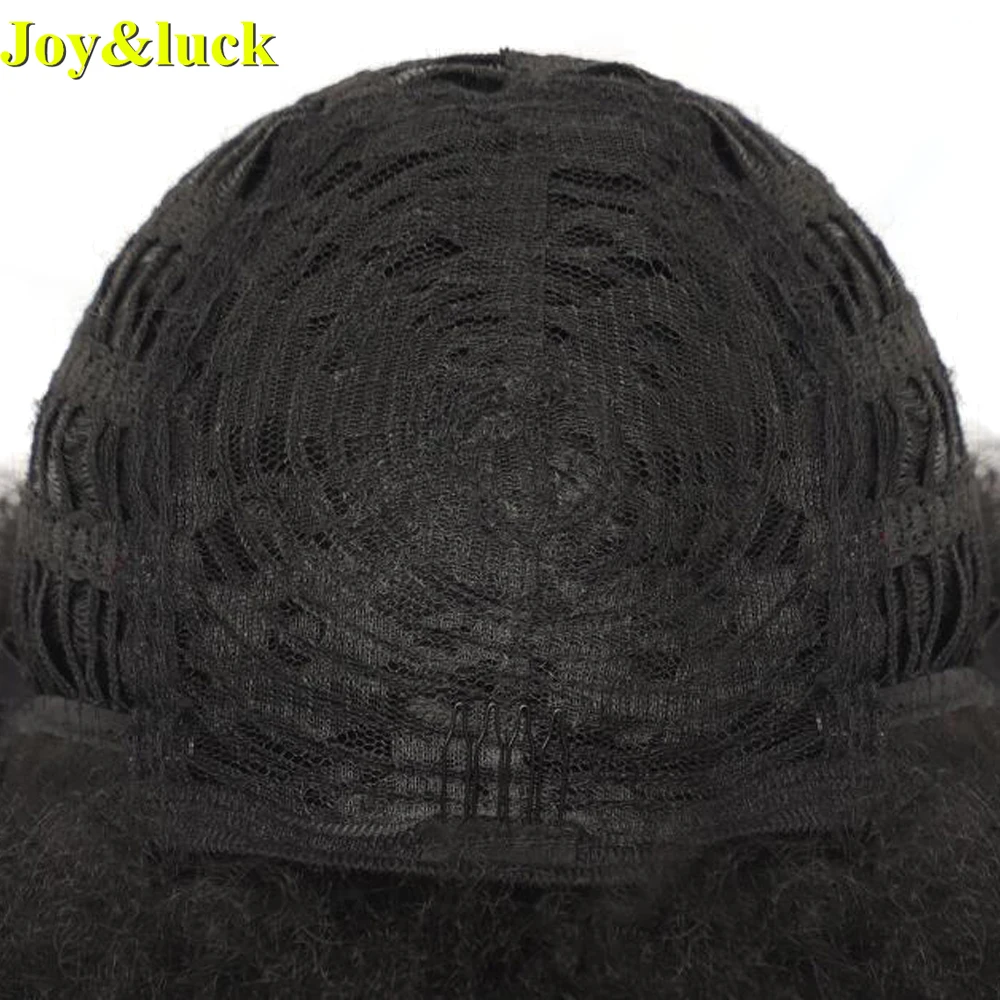 Africa Wig For Black Women Wholesale Price Afro Kinky Curly Ladies Wig Short Curly Natural Black Full Machine Made Synthetic Wig