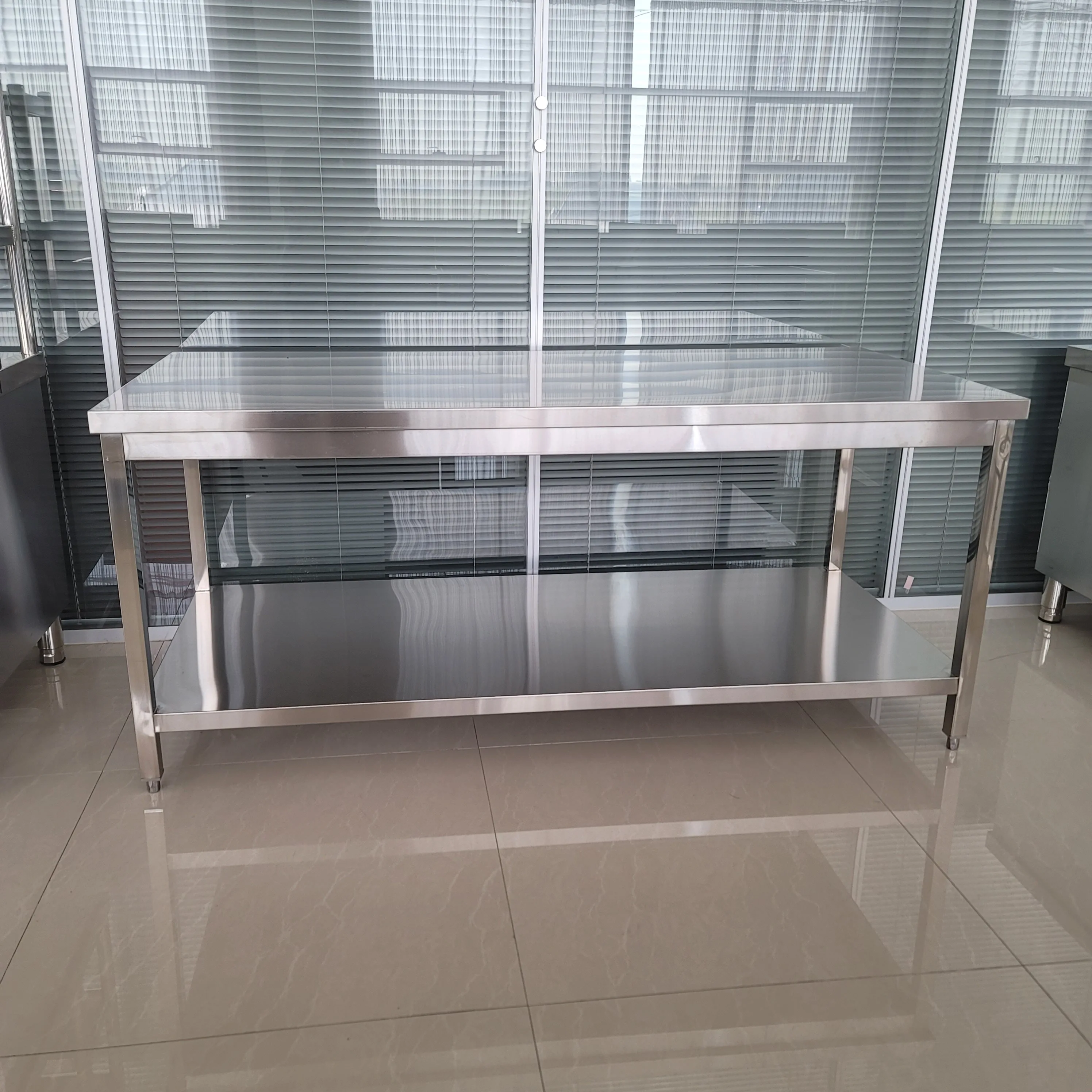 Industrial commercial restaurant equip supply knock down work table kitchen work table for fast food restaurant