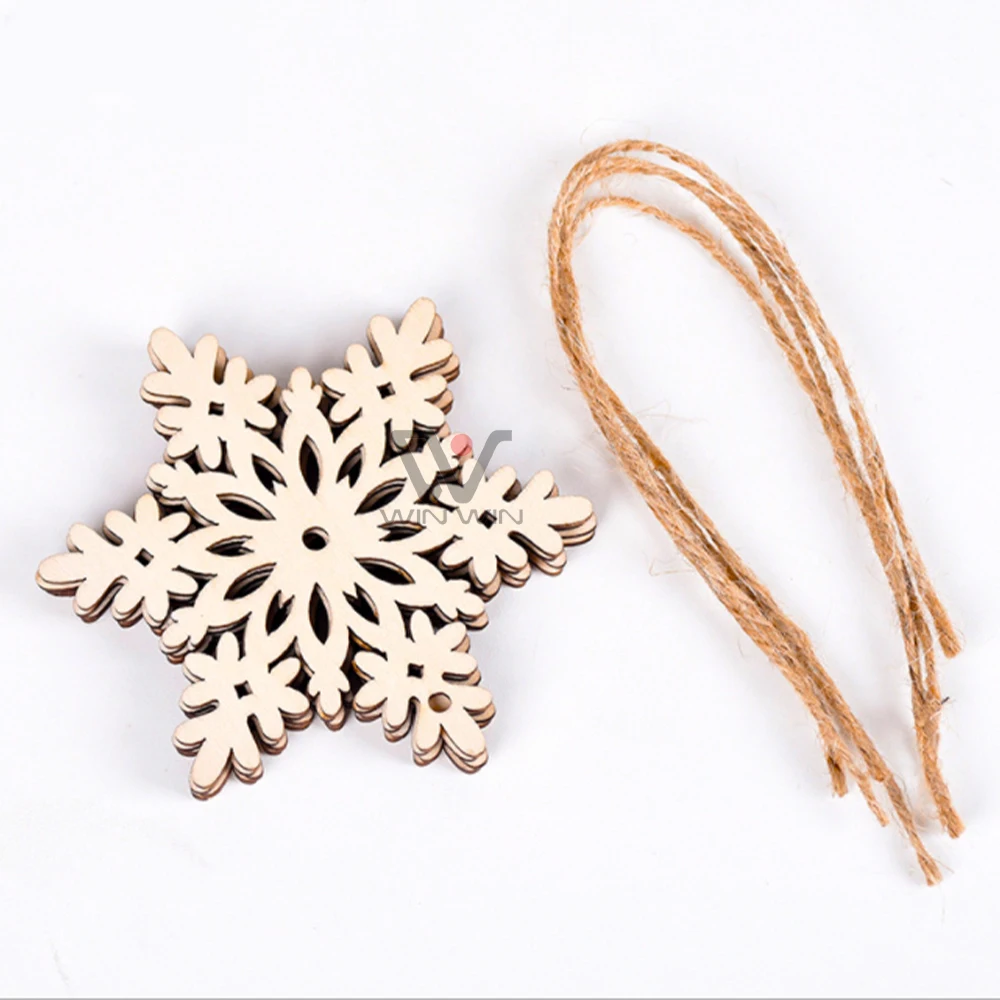 Home Decoration Unfinished Crafts DIY Wooden Holiday Pendantsholiday Wedding Party Gifts Custom Europe Wood Irregular Logo