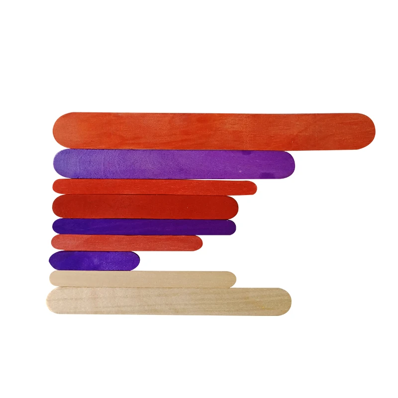 Types Of Customizable Colored Great Birch High Quality Wooden Ice Cream Stick In Bulk