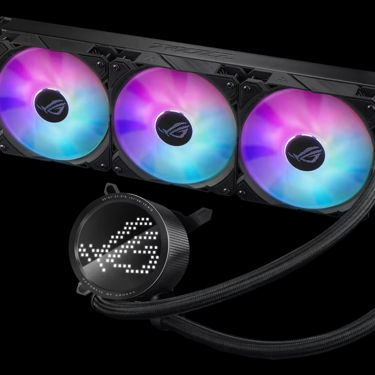 Оригинальный кулер для процессора deepcool ROG STRIX, модель вентилятора 12, ЧЕРНЫЙ жидкий кулер с ЖК-дисплеем, жидкостный кулер для компьютера