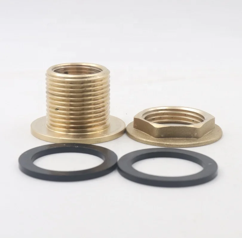 Brass water tank connector compression fitting