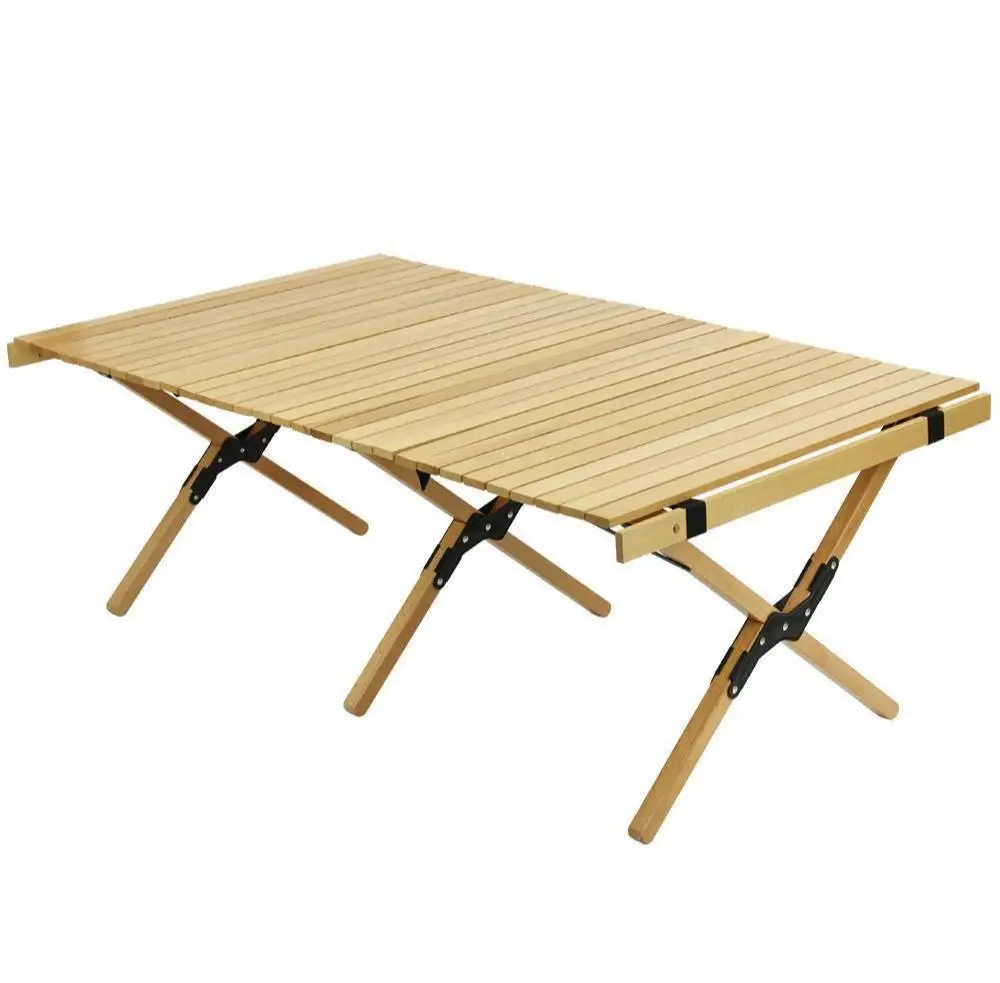 Manufacture Factory Outdoor Solid Garden Portable Durable Folding Egg Roll BBQ Travel Camping Table