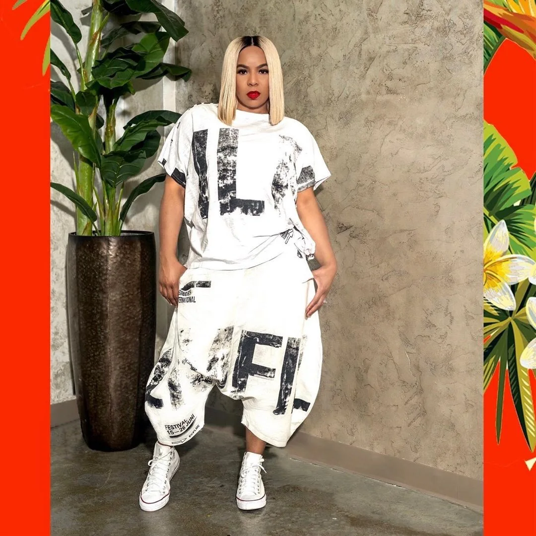 Fashion Clothes 2021 Women Letter Print Two Pieces Short Sleeve Harem Pants Set Plus Size Clothing