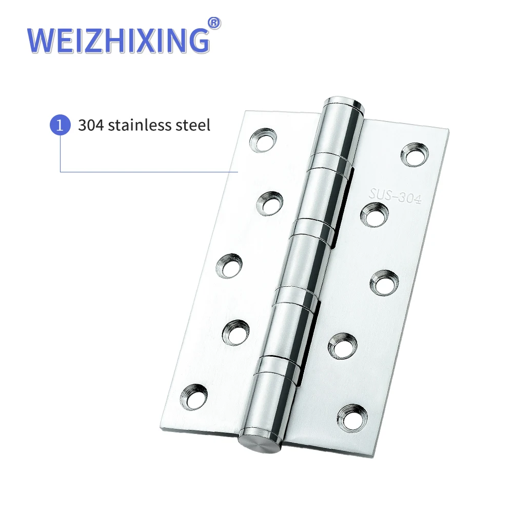 Weizhixing лидер продаж высокое качество 5 дюймов 3 0 304 двери шарикоподшипник из нержавеющей стали плоская дверная петля