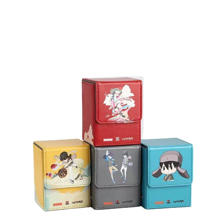 100 + Персонализированная мультяшная игровая коробка для карт TCG квадратная хранения