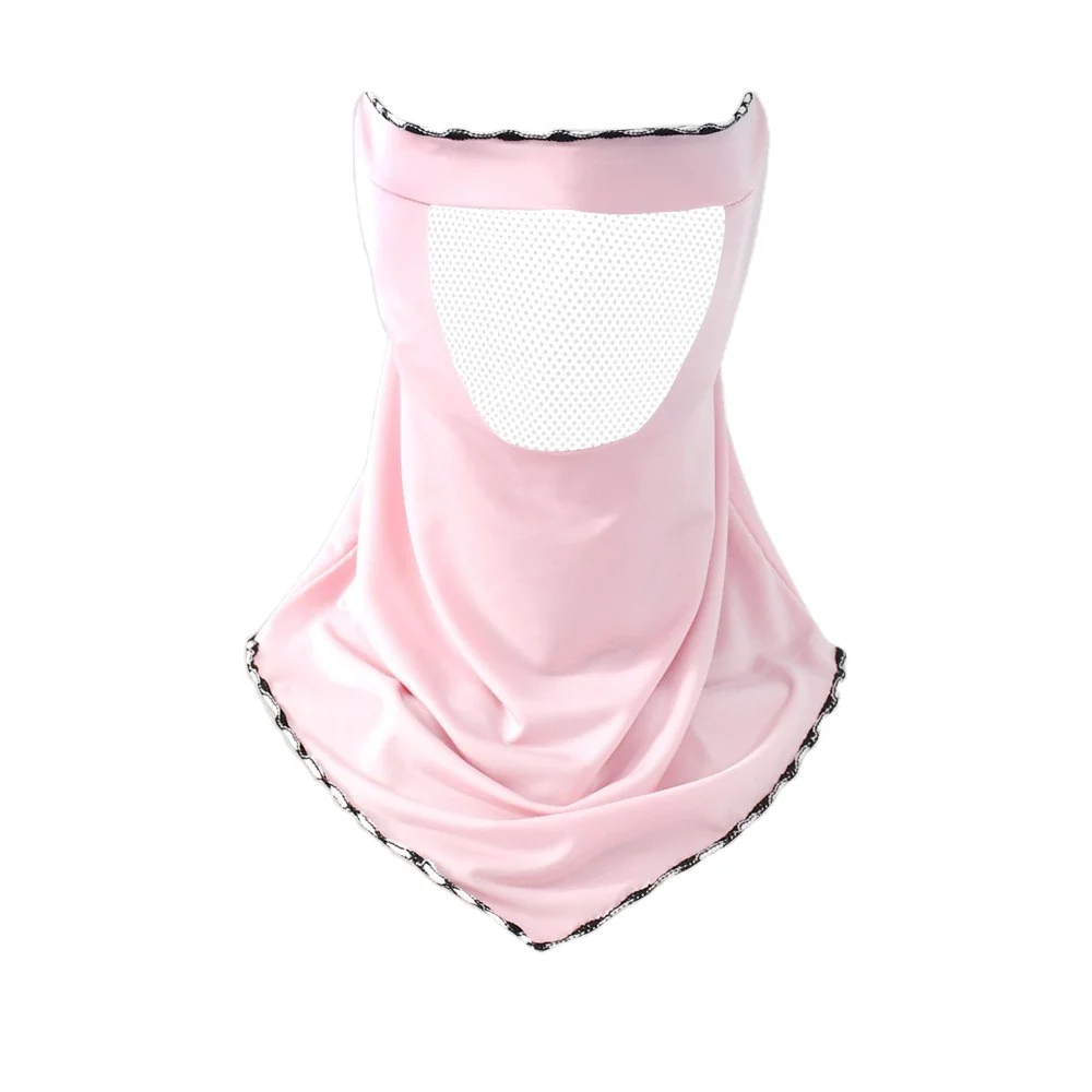 2024 Ice Silk Sunscreen Summer Outdoor Cycling Riding Balaclava Sun Proof Full Face Scarf Veil Cycling Scarf