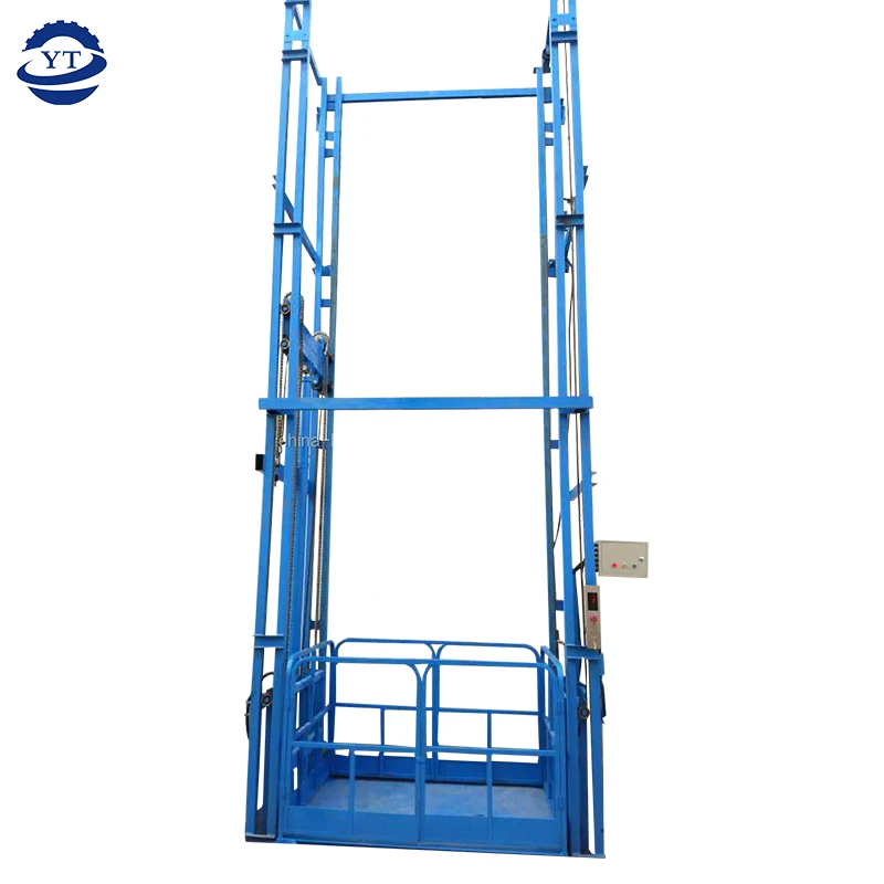 Hydraulic Goods Material elevator Freight Elevator Guide Rail Vertical Ladder Cargo Lift for warehouse