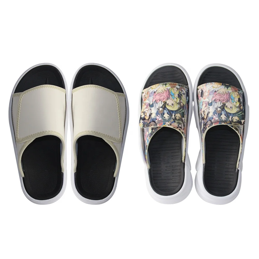 Kingsub New Wholesale Sublimation Fashion Personalized Printed Luxury Beach Thick Sole Comfy Blanks Leather Slippers