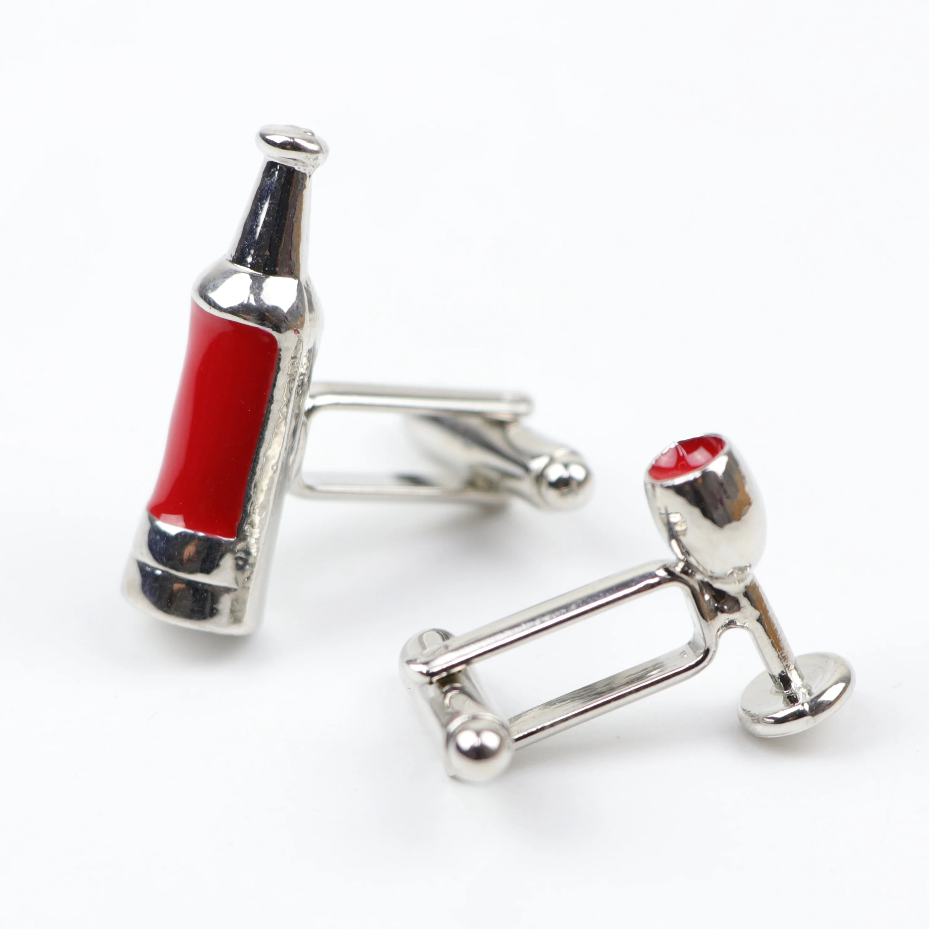 Christmas Laser Engraved Design Cufflink Luxury Cuff Buttons Silver Cuff Links Shirt Jewelry Winebottle Tree Snowflake