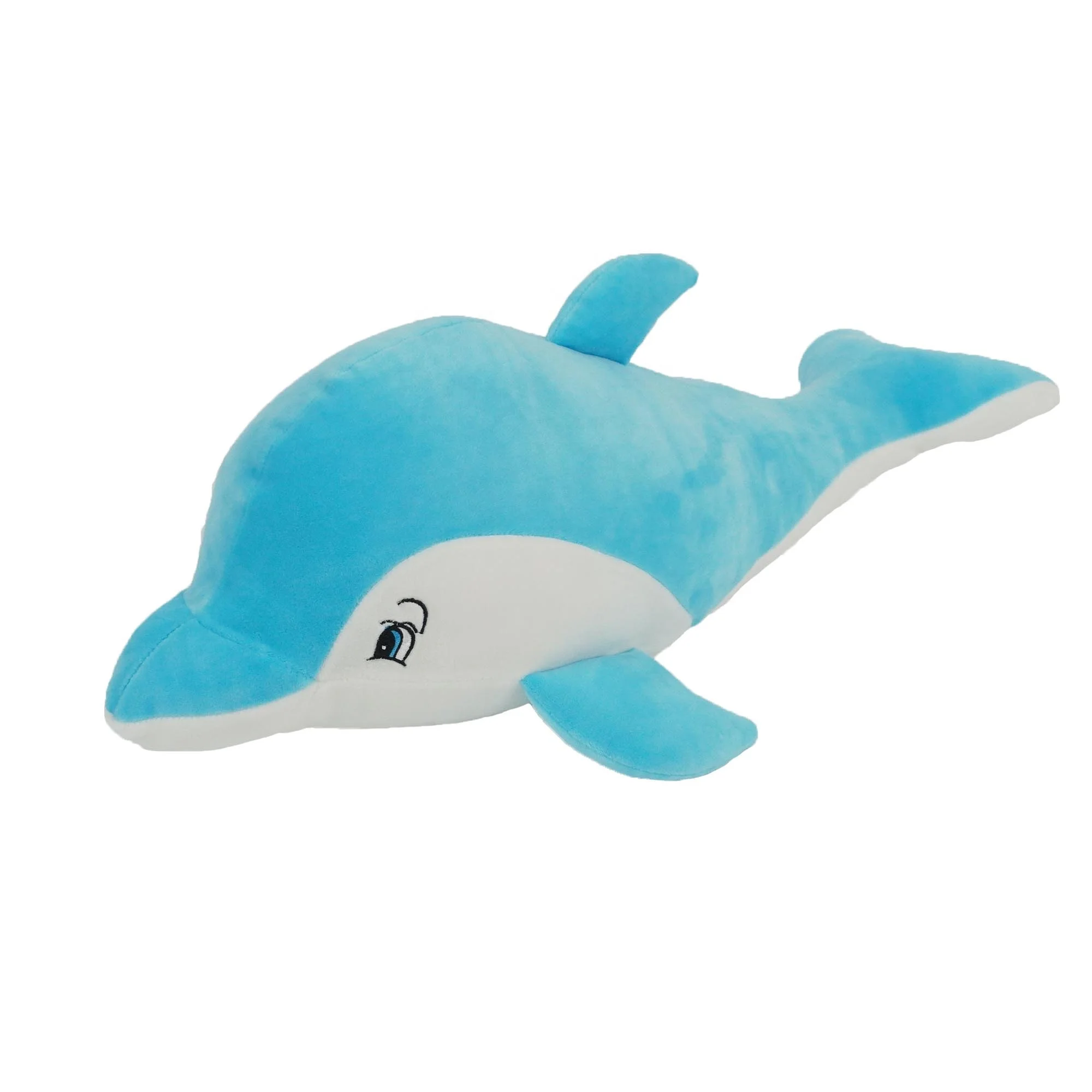 High Quality Cute Custom Hot Sale Spandex Super Soft Stuffed Marine Animals Plush Pillows Dolphin Toy