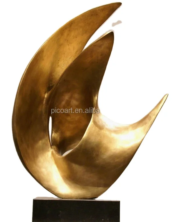 Abstract antique brass art table sculptures decoration