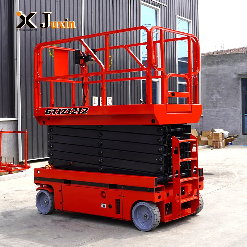 Scissors-fork hydraulic lifting platform for outdoor maintenance of fully self-propelled elevator aerial work vehicle