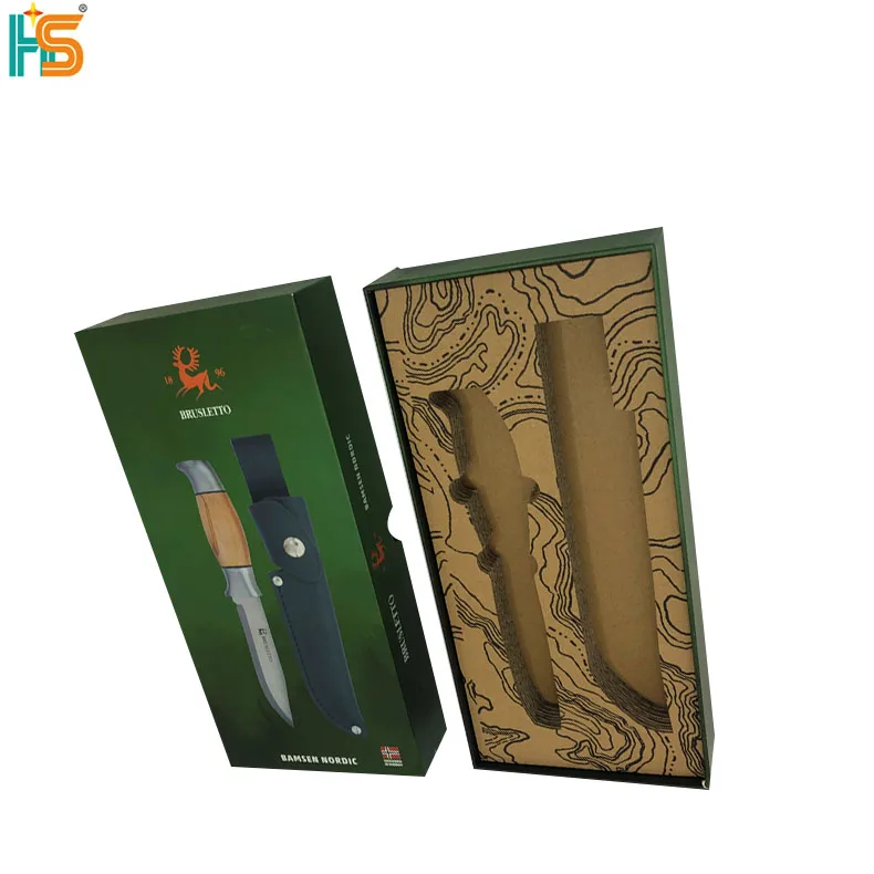 Manufacturer Sliding Drawer Box Custom Cardboard kitchen Knife Set Gift Packaging Box