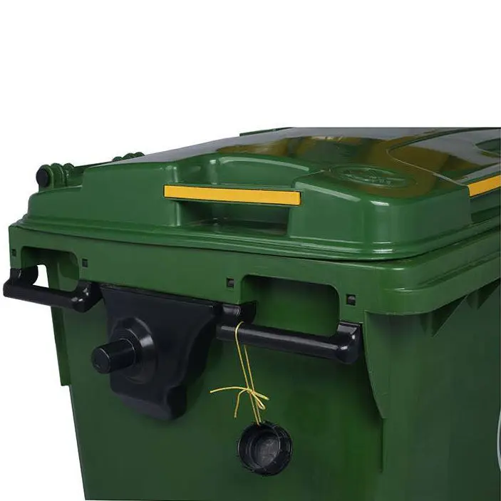 Manufacturer Sale 660 Liters Garbage Container 4 Universal Wheels Plastic Indsutrial Dustbin Trash Can Waste Bins Wheelie Bin