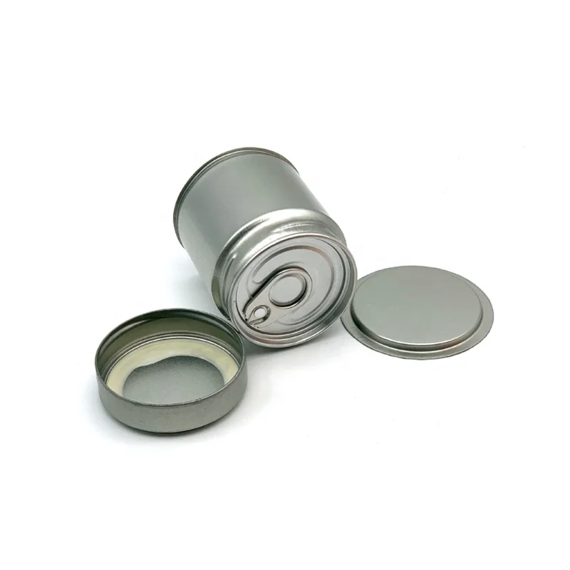Hot sale metal packaging container food grade beautiful small eco friendly airtight empty matcha white round tea tin can boxes