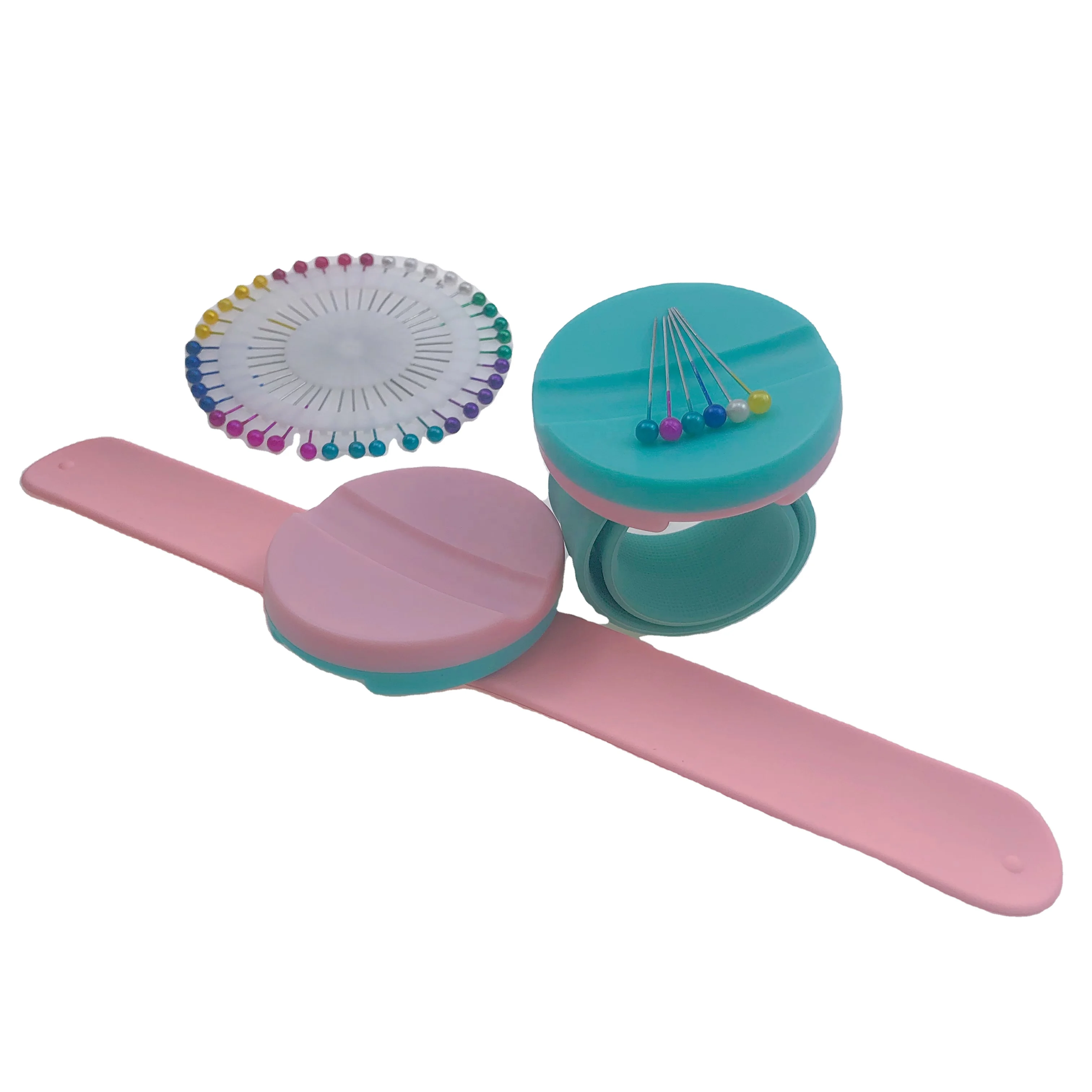 Magnetic Suction Disc with 40 Pieces Sewing Pins Wrist Sewing Pincushion for Hand Sewing Supplies