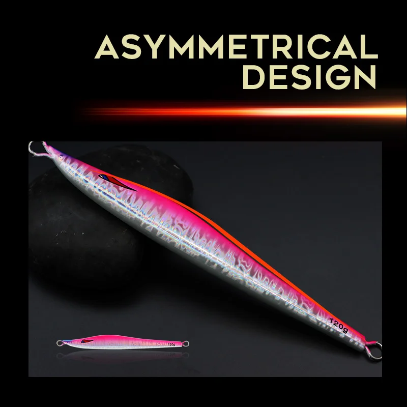 Artificial Fishing Lure Metal 17cm 120g   3D Eyes diamond jig Casting Bait Leurre De Peche  Vertical Jigging Lures
