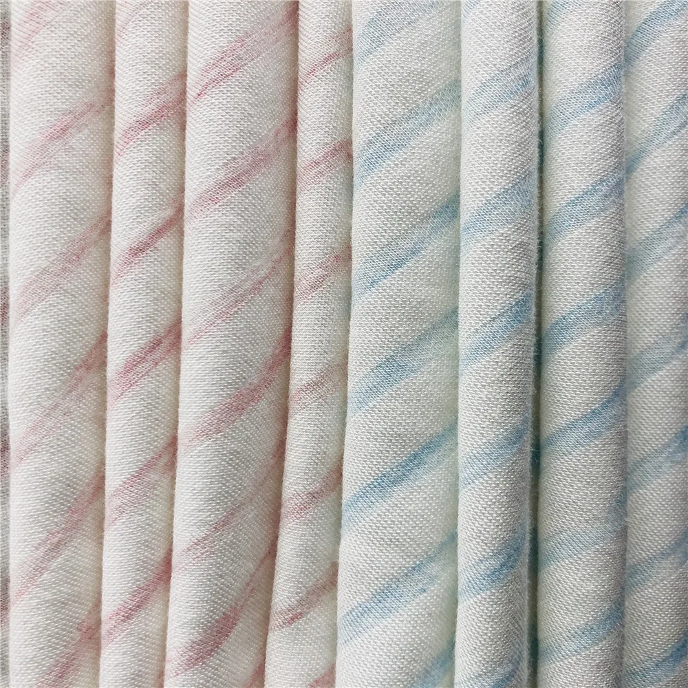 Factory Custom Eco-friendly Soft Jersey Yarn Dyed Fabric 180GSM 100 Bamboo Fabric For Baby Clothing