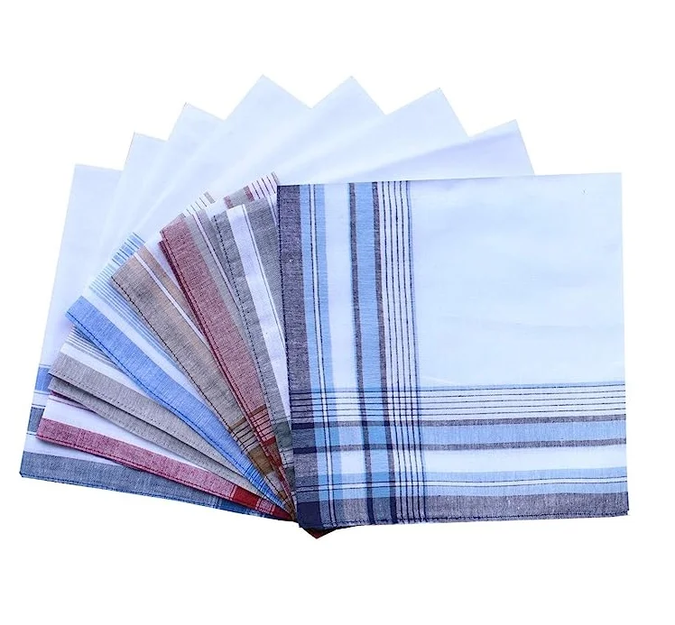 Handkerchief Manufacturer Bulk Wholesale  Cheap 38x38cm Polycotton Handkerchiefs For Men