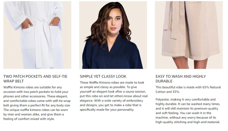 luxury cotton terry bathrobe Robes Women extra long bathrobes  Removable Belt Luxury GRS certificated  Bathrobe