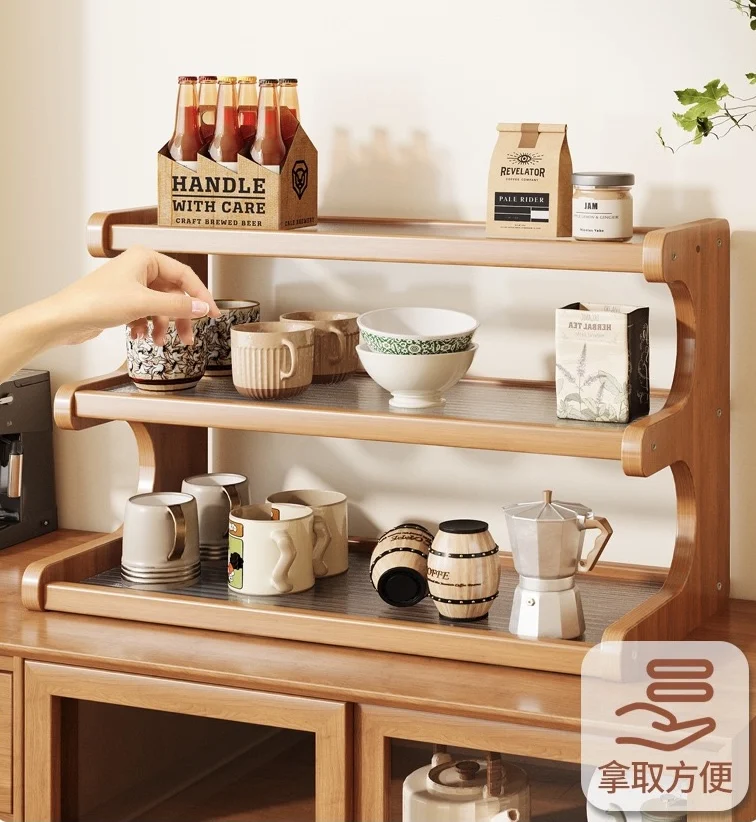 Bamboo Wood Plastic Multi-Layer Desktop Organizer Cup Stationery Storage Display Rack for Office Desk Countertop Box Packaging