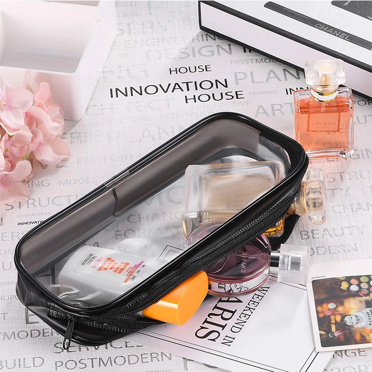 Custom Cheap Pencil Bag Transparent PVC Plastic School  Pencil Case