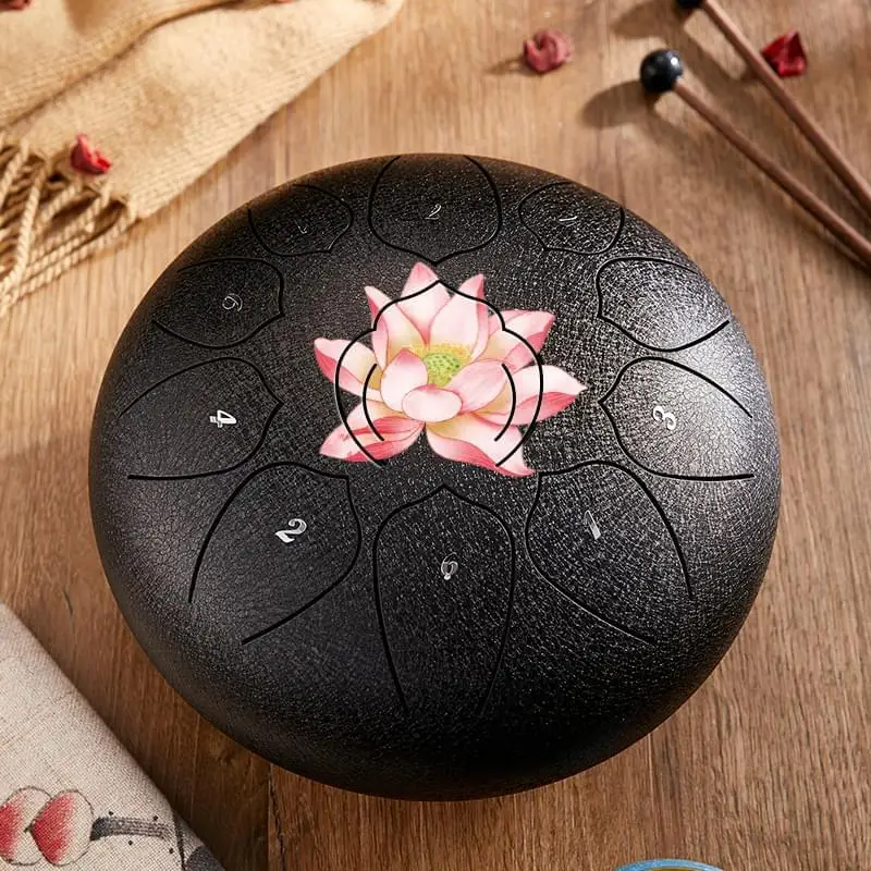 best quartz singing bowl mini steel tongue drum 11 notes percussion instrument with case