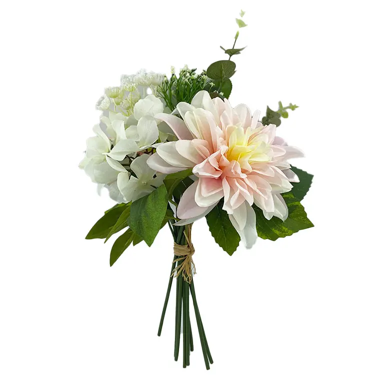 
Best selling 8x8x14 inch home wedding decoration artificial hand tied bouquet 