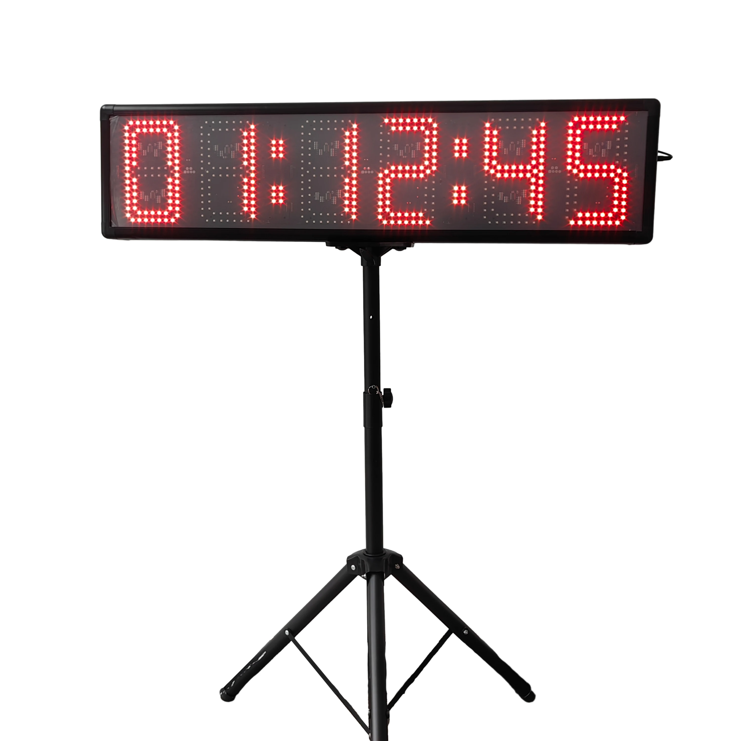 Jhering Single Sided Non-Waterproof 8 Inch Digit large Screen Remote Marathon Race Timing LED Clock with Tripod