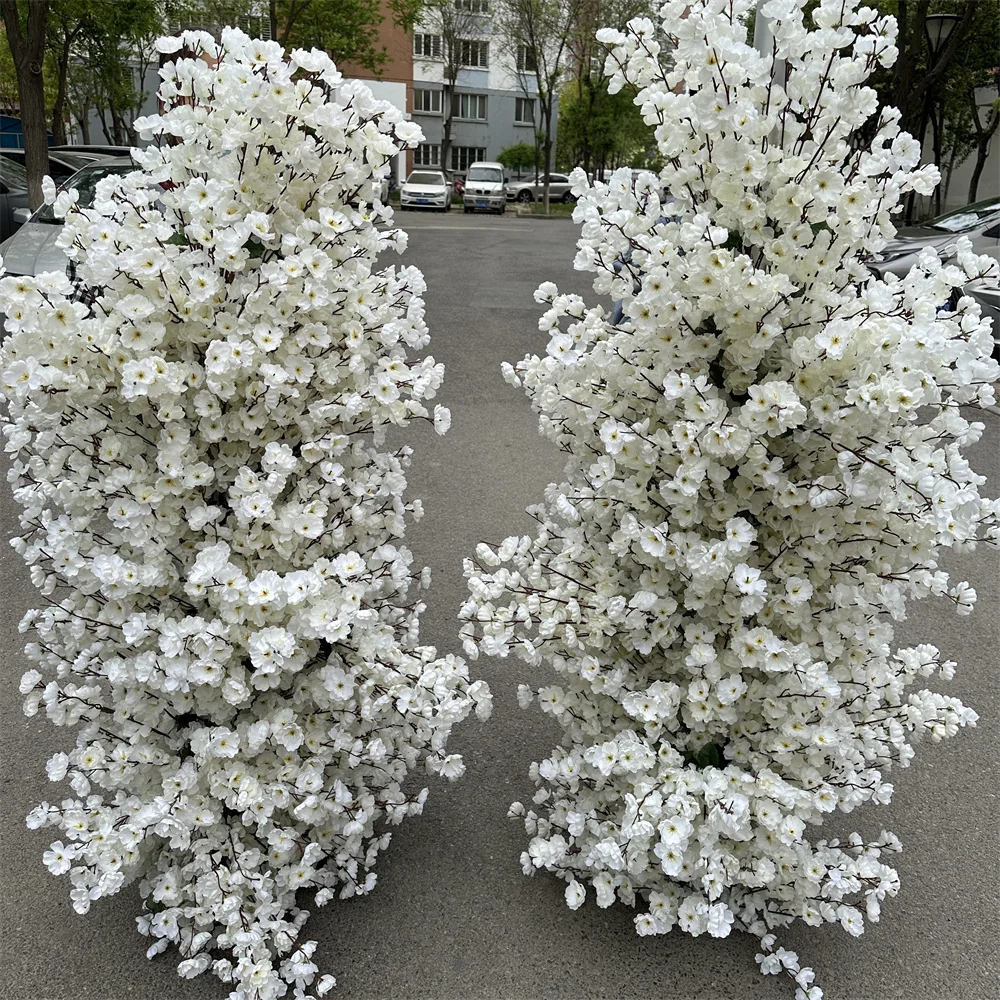 IFG New Arrivals White Peach Blossom Flowers Arch Backdrop for Wedding Decorations