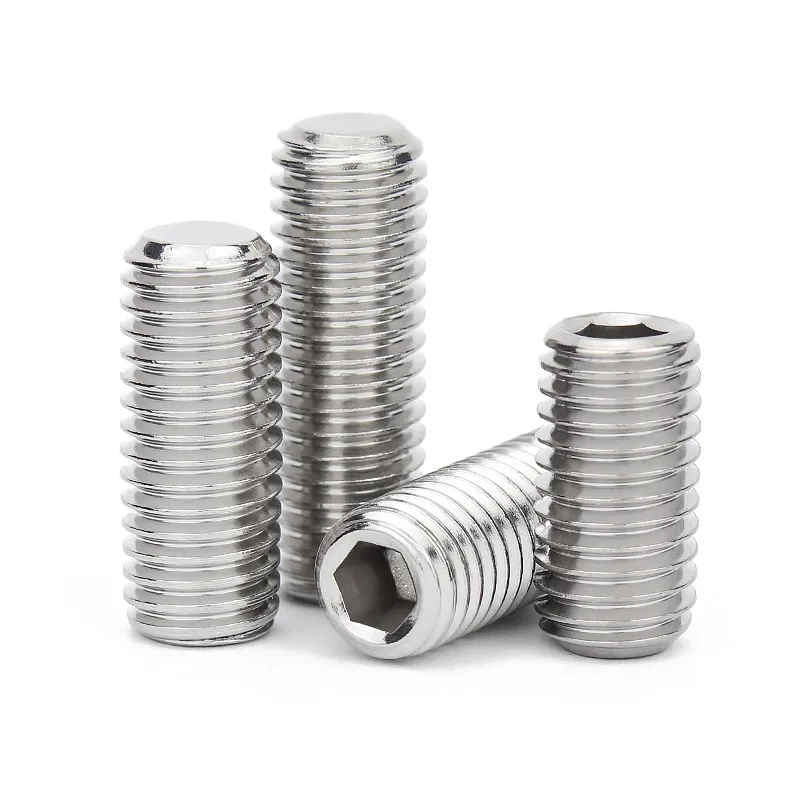 DIN 913 A2 A4 Hexagon Socket Set Screw With Flat Point Stainless Steel Socket Set Screw