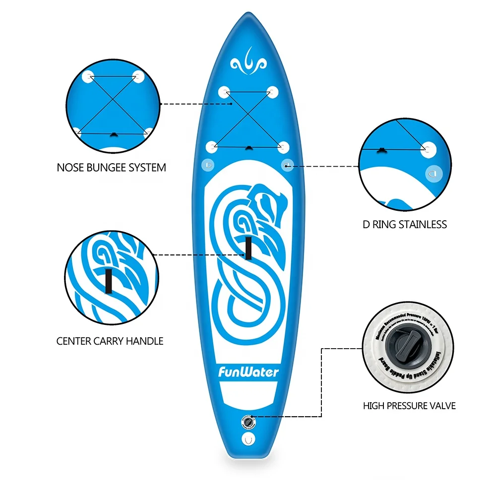 FUNWATER sup Drop shipping sup paddle board inflatable plastic sup paddle board prone paddle board for unisex